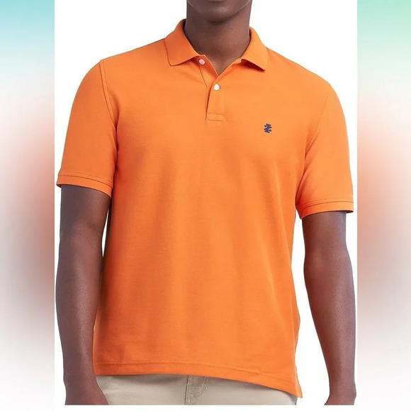 Izod Other - IZOD Mens Advantage Solid Performance Short Sleeve Polo Shirt Orange